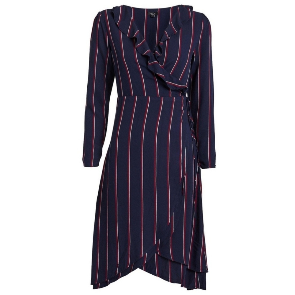 Rails high low wrap dress